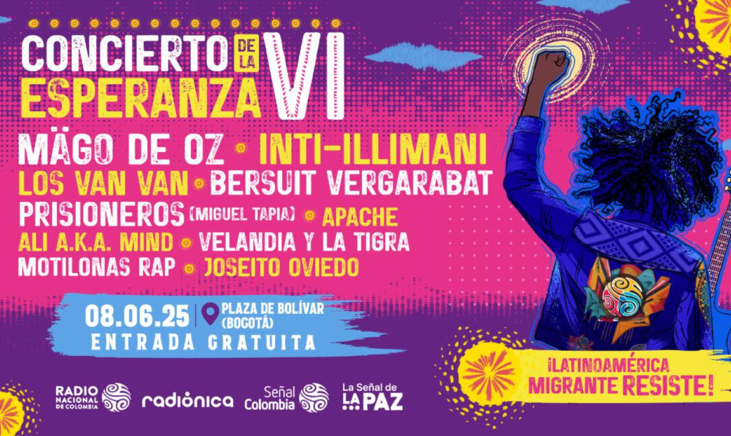 Todo listo para el VI Concierto de la Esperanza: arte y resistencia migrante en el corazón de Bogotá