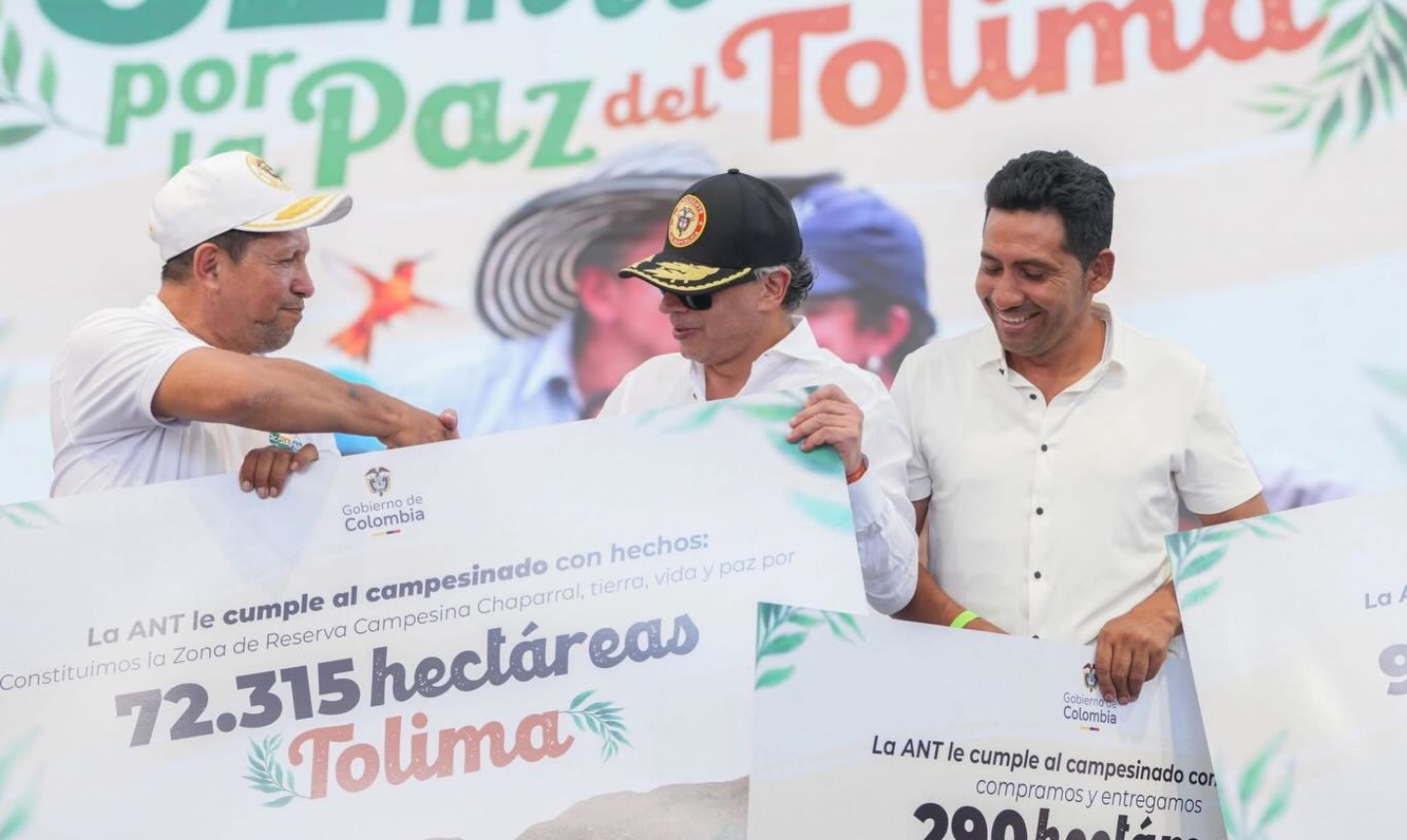 Gobierno entrega 82 mil hectáreas en Tolima y refuerza apuesta por la reforma agraria