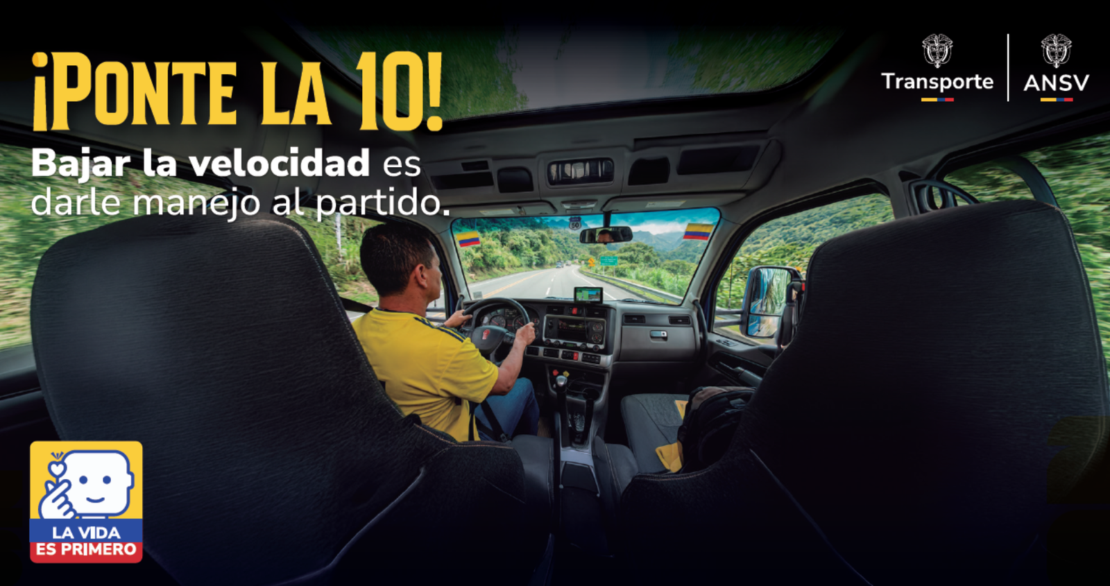 En la vía también se juega el Mundial: ANSV lanza la campaña “¡Ponte la 10!”